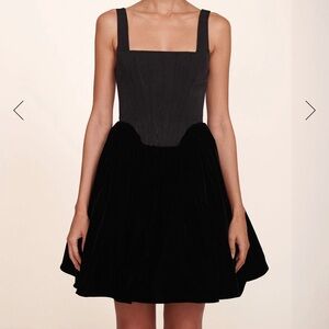 NWT STAUD Black Velvet Landscape Dresss